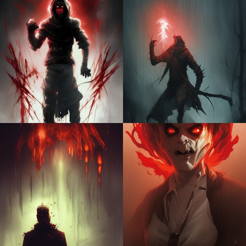 Sinister DC Comics Scarecrow with Glowing Red Eyes