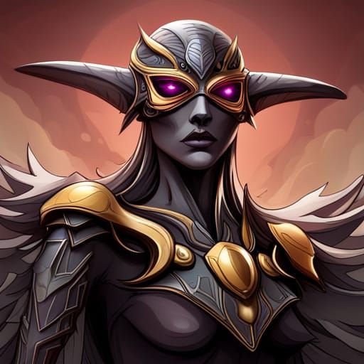 Three-Headed Alien Guardian in Graffiti Style