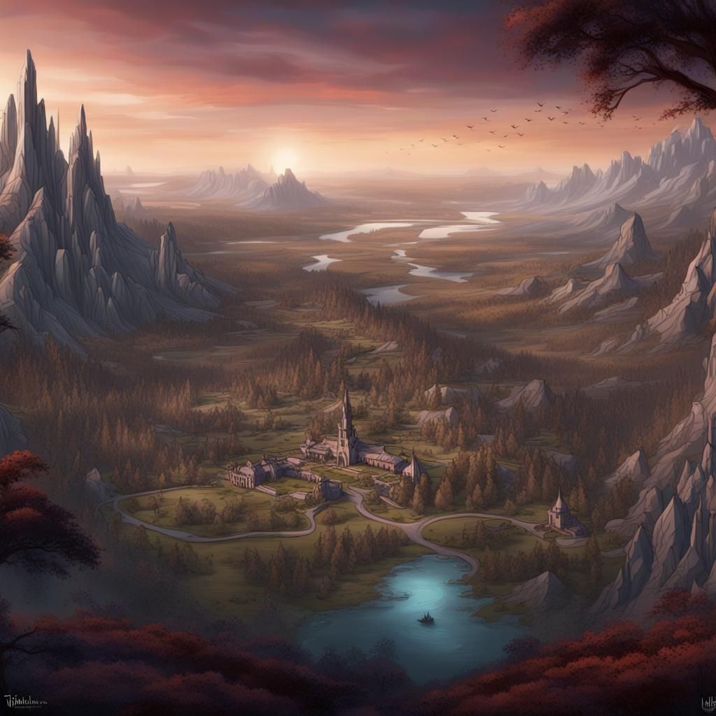 Detailed Sketch Map of The Twilight Saga