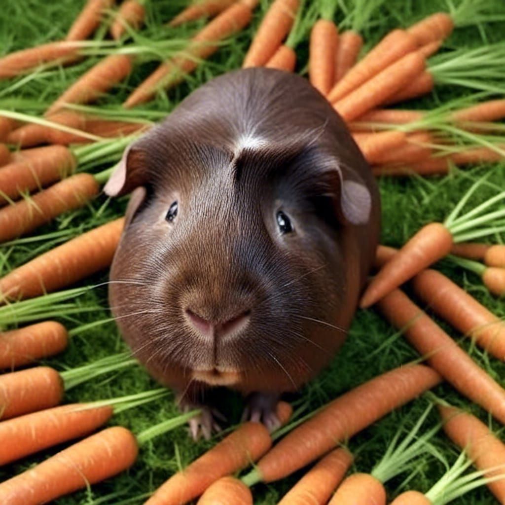 Guinea Pig's Carrot Dream: Detailed Matte Painting