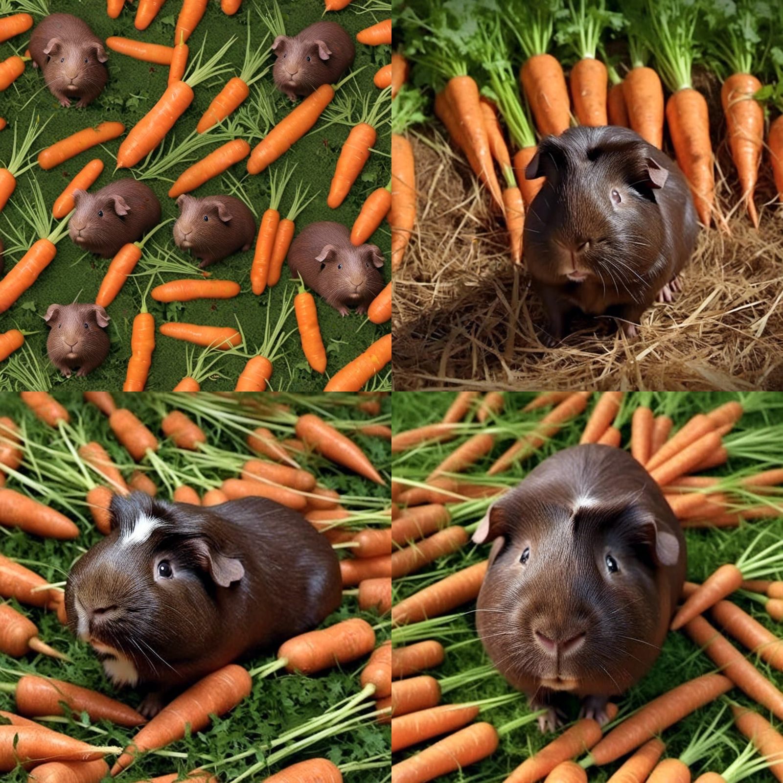 Guinea Pig in Carrot Field: Detailed Matte Painting