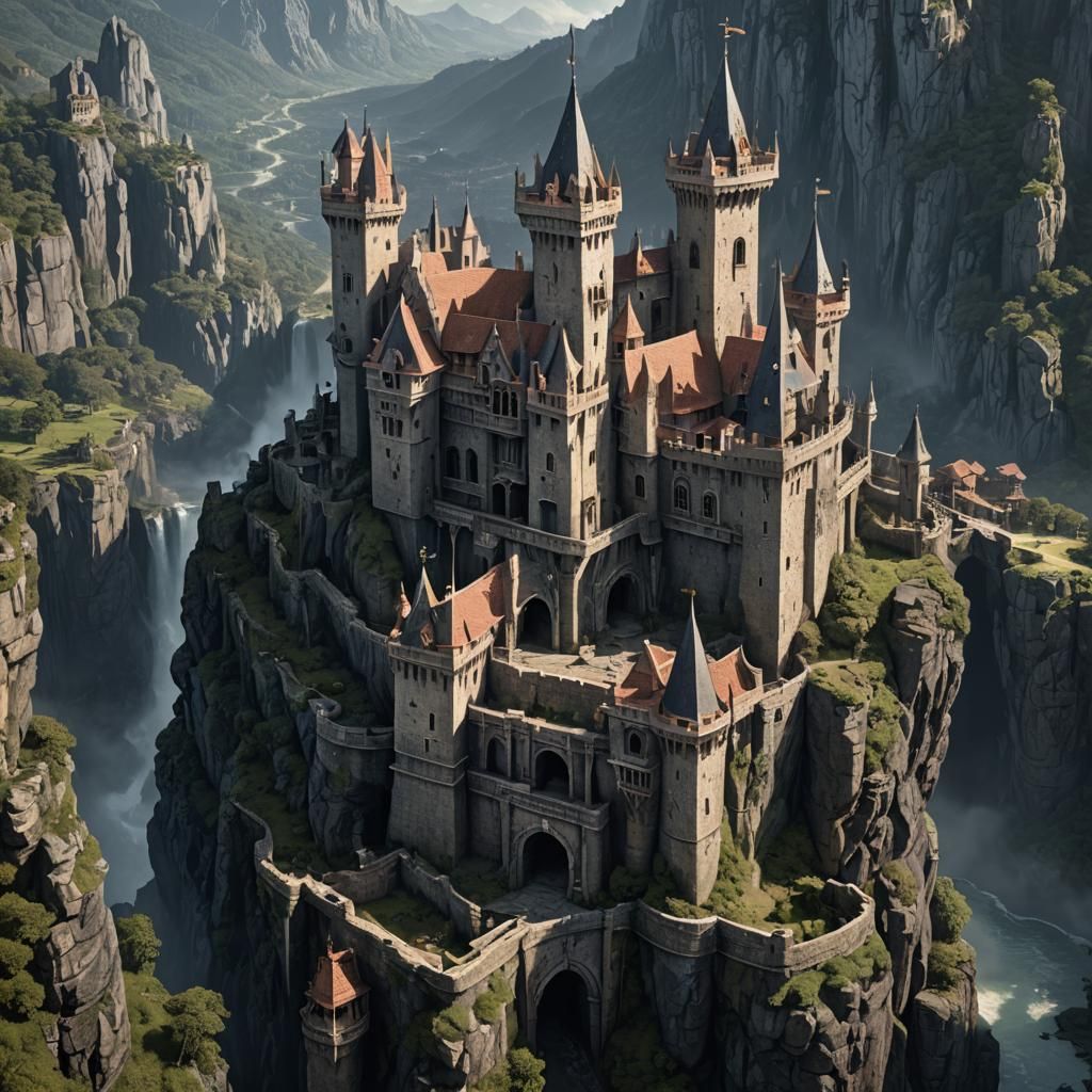 Skull Castle in Dark Fantasy Style