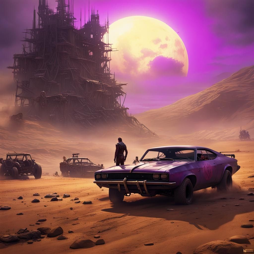 Dark Fantasy Mad Max Concept Art in 8k