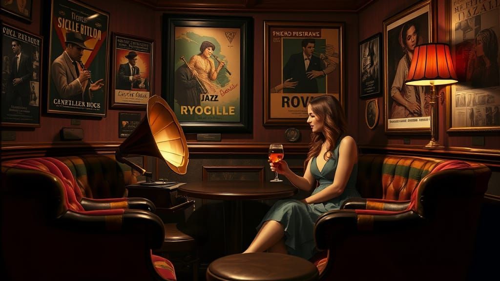 Cozy Speakeasy Moment in Hyperrealistic Style