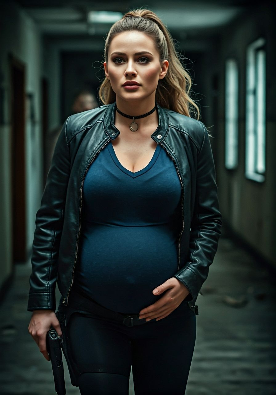 Pregnant Woman Flees Zombie in Abandoned Building