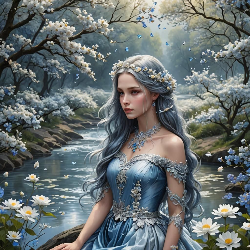 Enchanting Fairy Child with Blue Hair