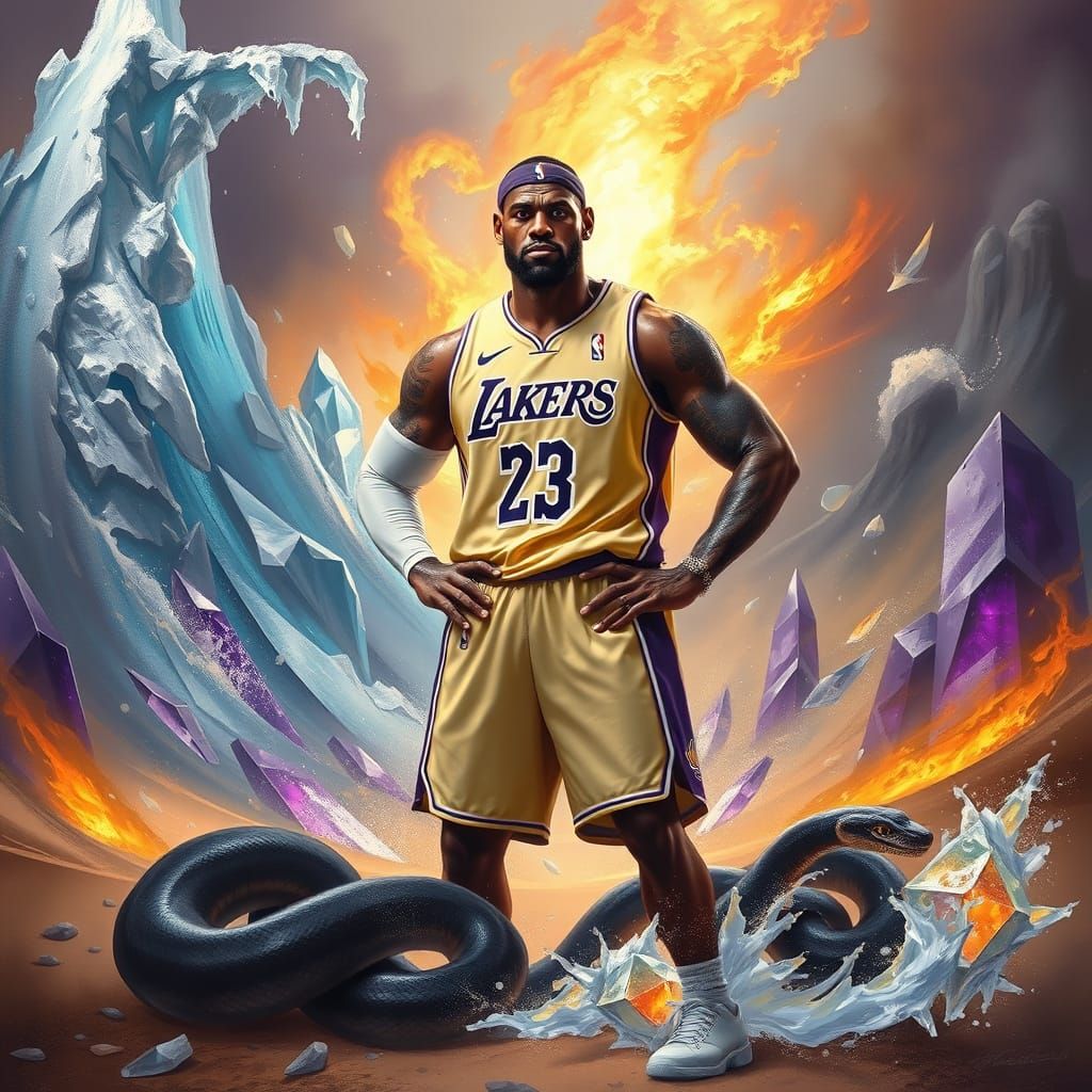 Lebron James in Fantasy Digital Art Style