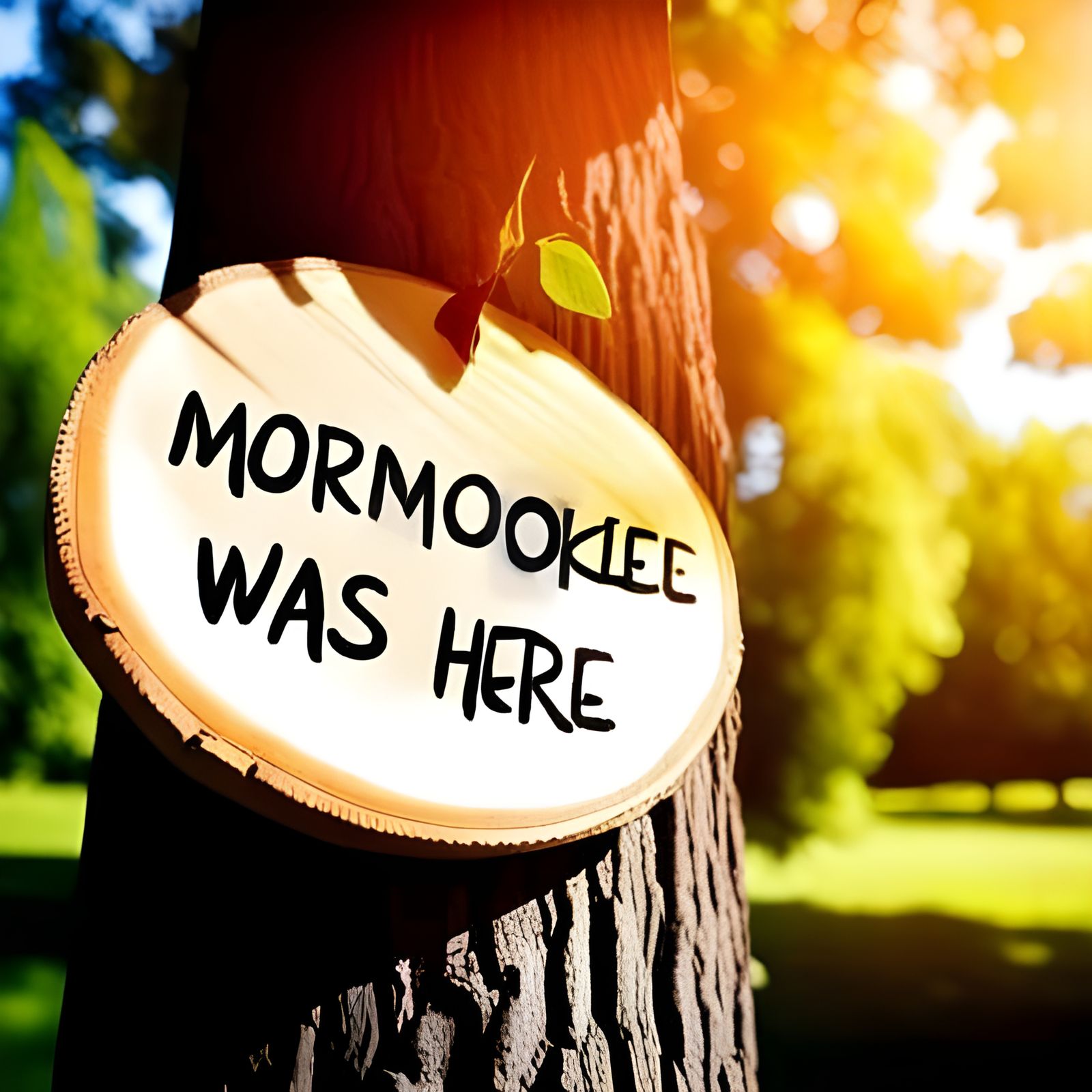 Tree Vandalism: Mormoooookiee Was Here