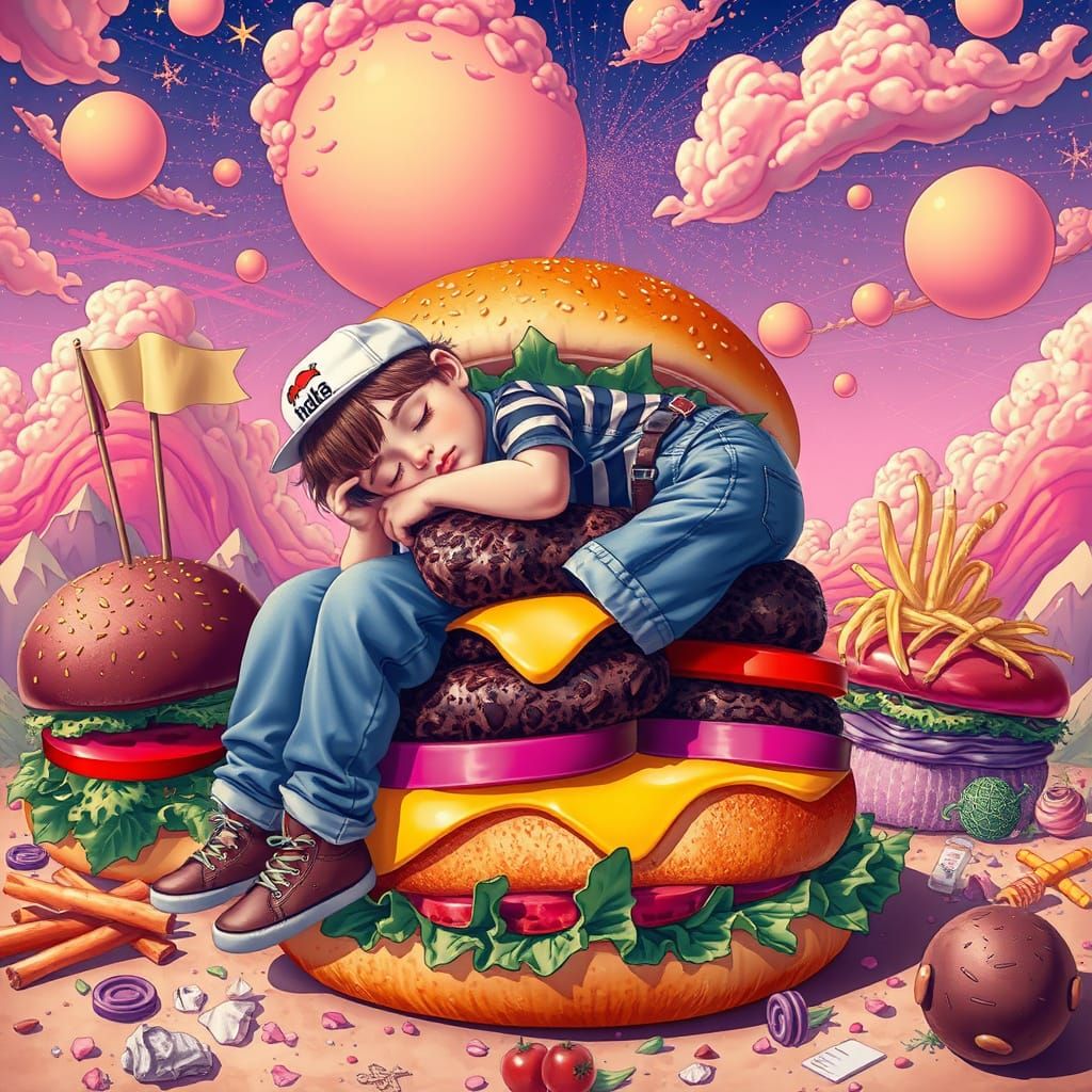 Boy's Burger Dream: A Pop Art Fantasy