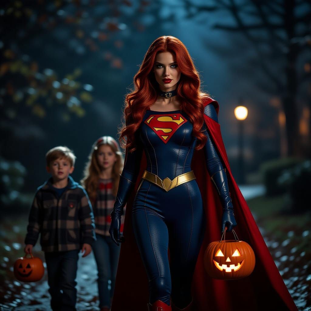 Supergirl Vampire Costume Halloween Trick-or-Treating Cinema...