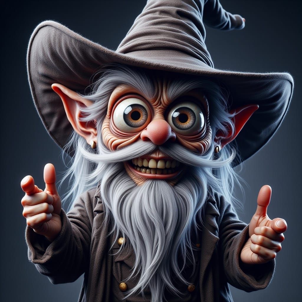 Chibi Wizard in Cyberpunk Aesthetic