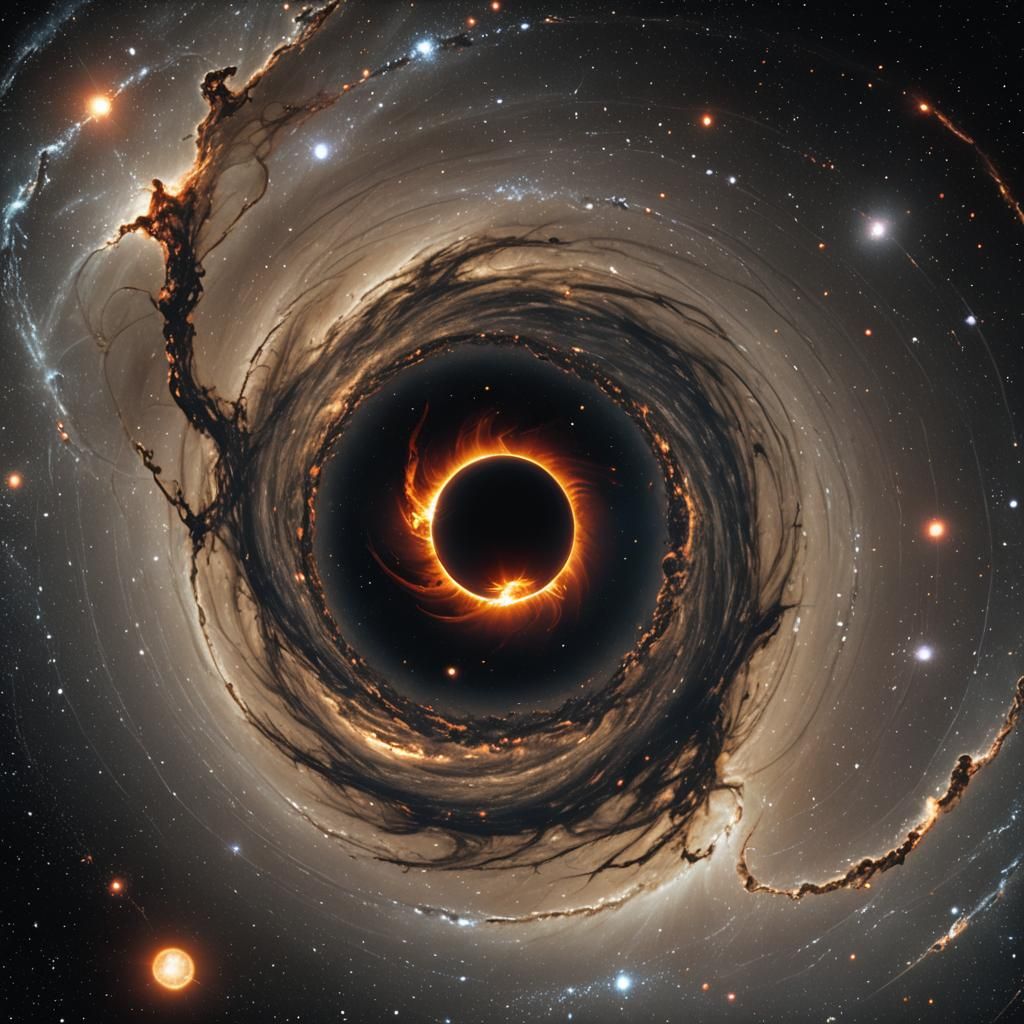 Black Hole Devours Solar System: Cinematic Space Apocalypse