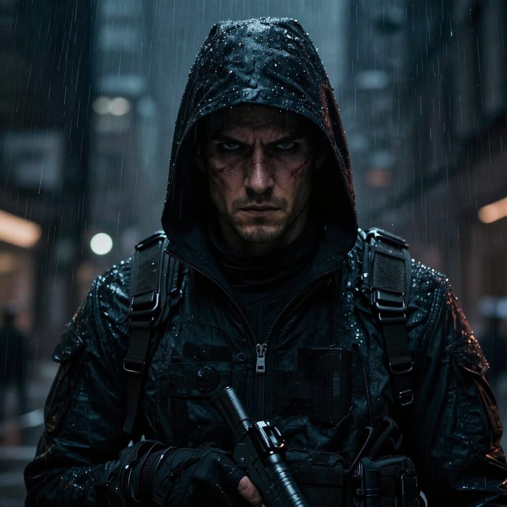 Mysterious Assassin in City Shadows