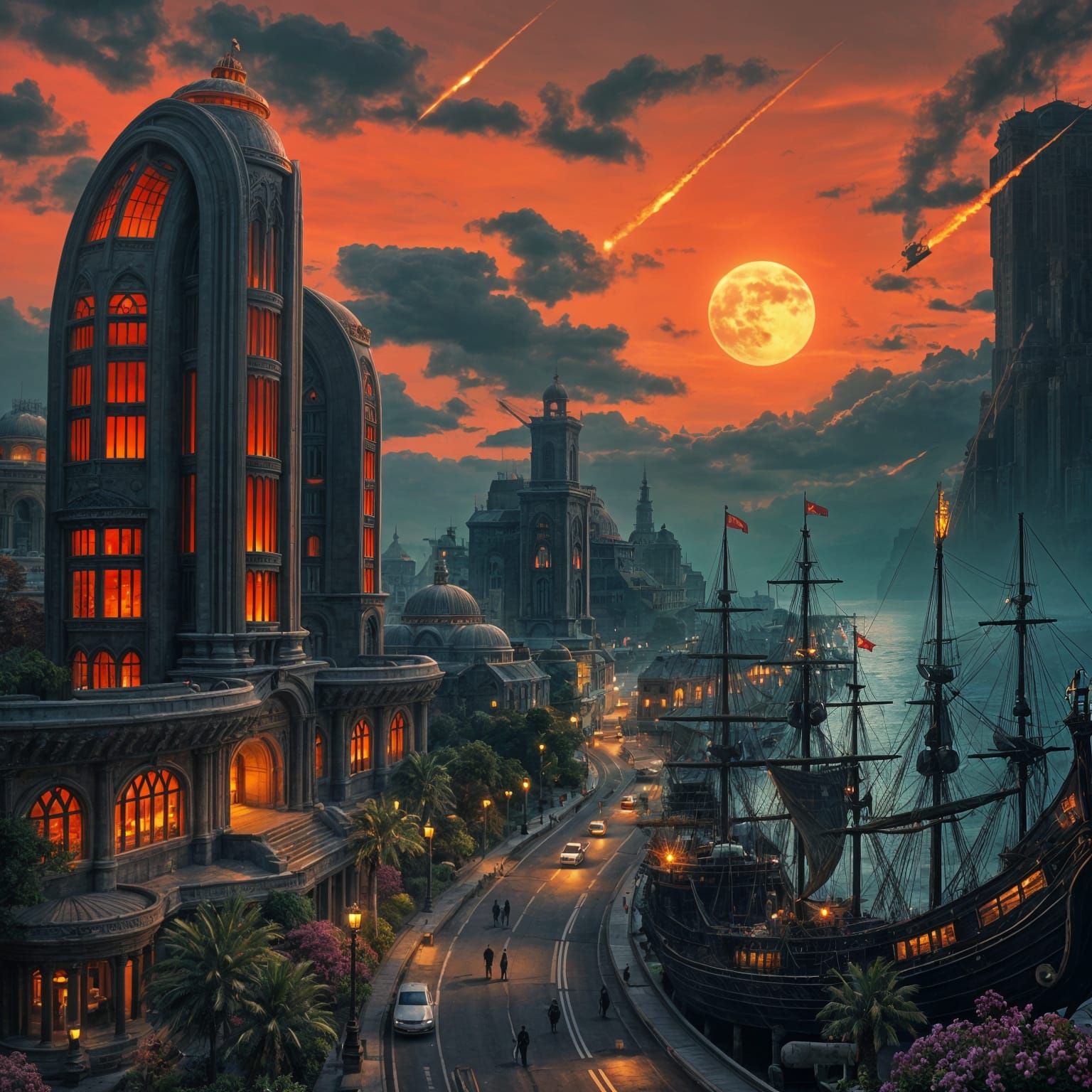 Lost Civilization's Sunset: Ancient Grandeur