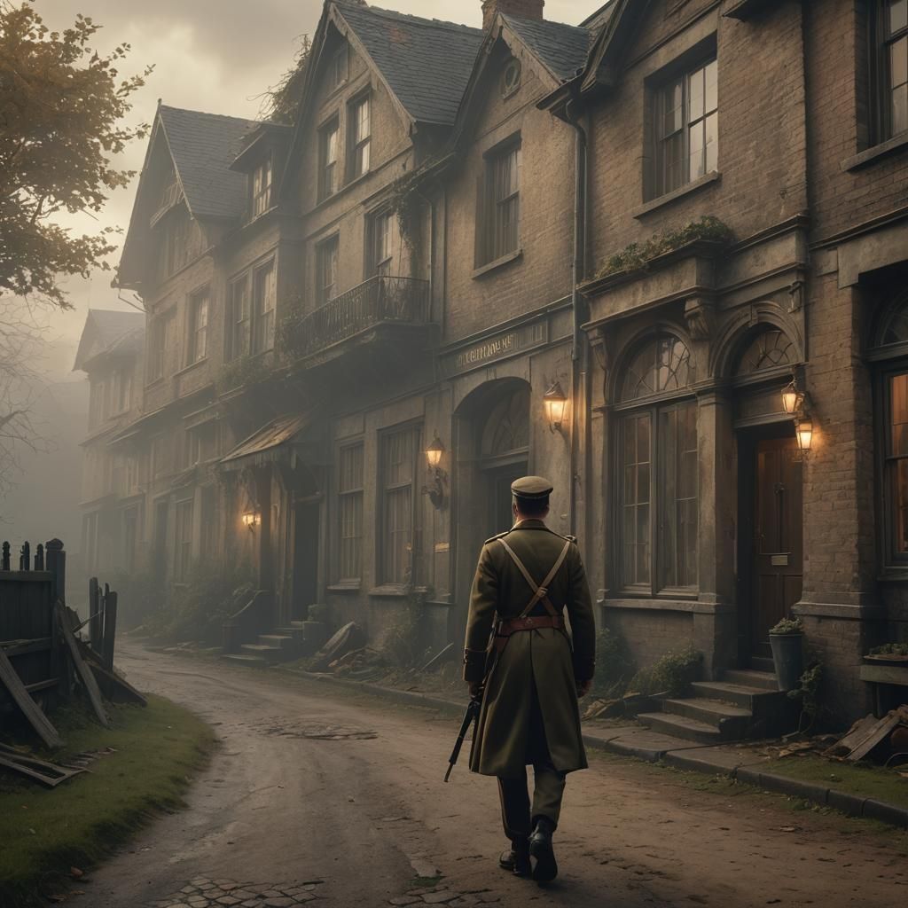 WWII Soldier's Heartbreaking Departure: A Digital Painting