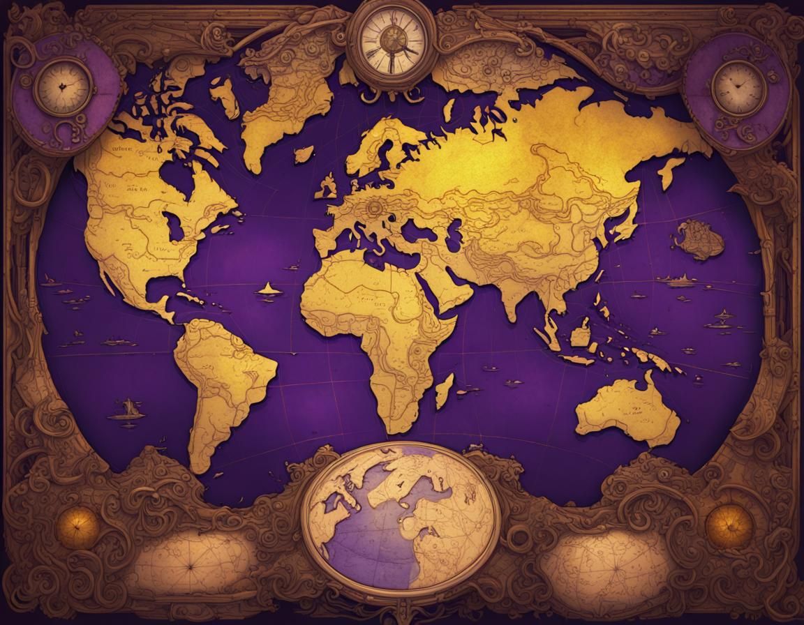 Detailed Dark Fantasy World Map in 8K Resolution