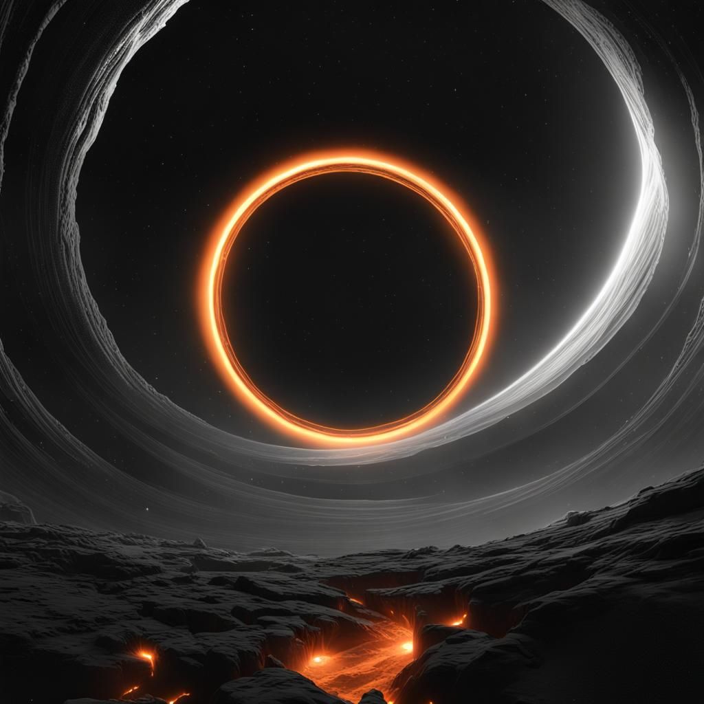 Luminescent Orange Halo in Deep Space