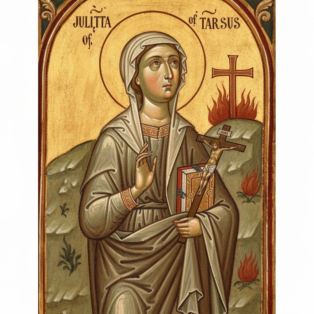 Saint Julitta of Tarsus in Medieval Iconographic Style