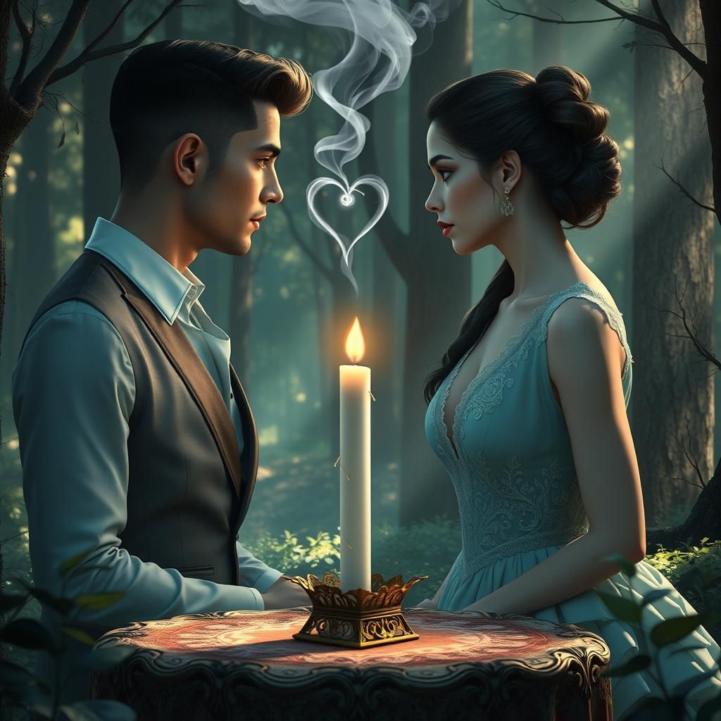 Enchanted Forest Romance in Digital Art Style