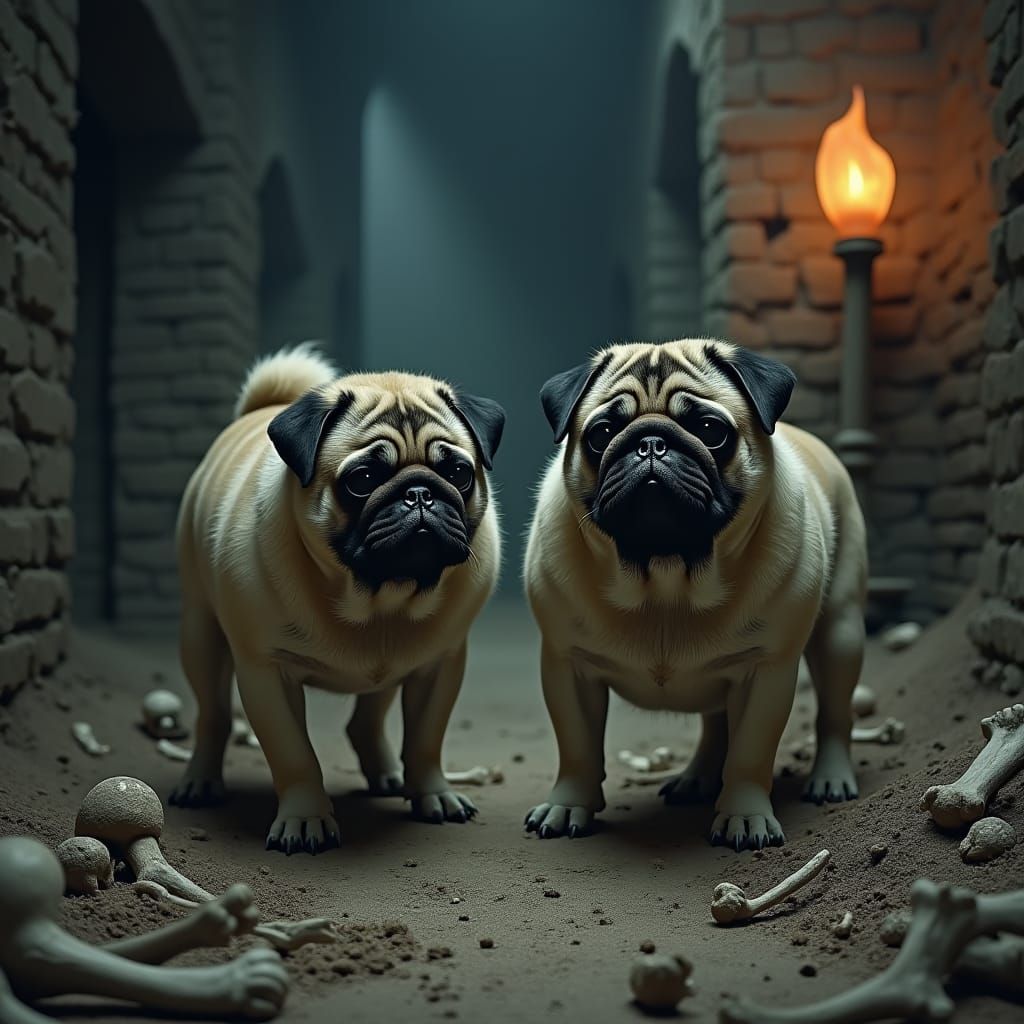 Pugs in a Dungeon, Dark Fantasy Style