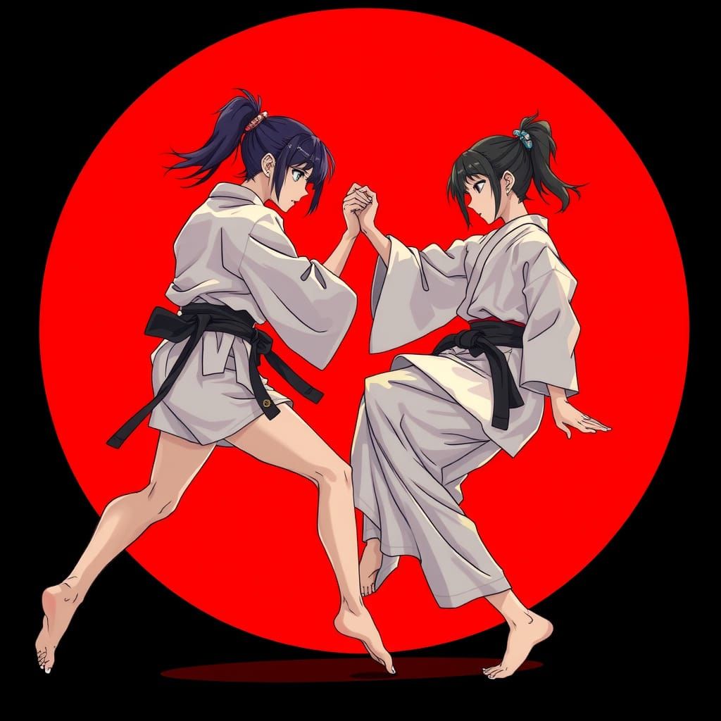 Intense Judo Combat in Studio Trigger Style