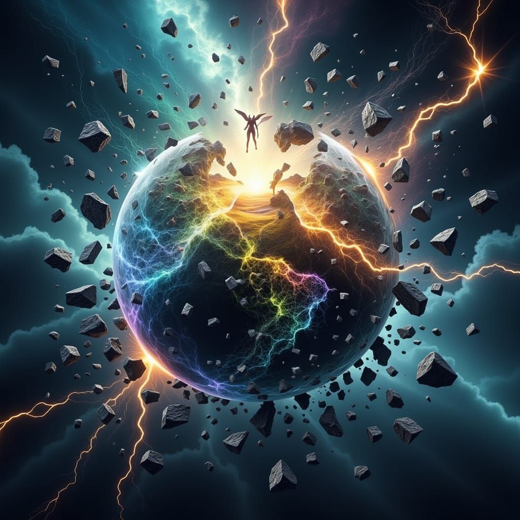 Fragmented Earth: Guardians Rise in Hyperrealistic Digital A...