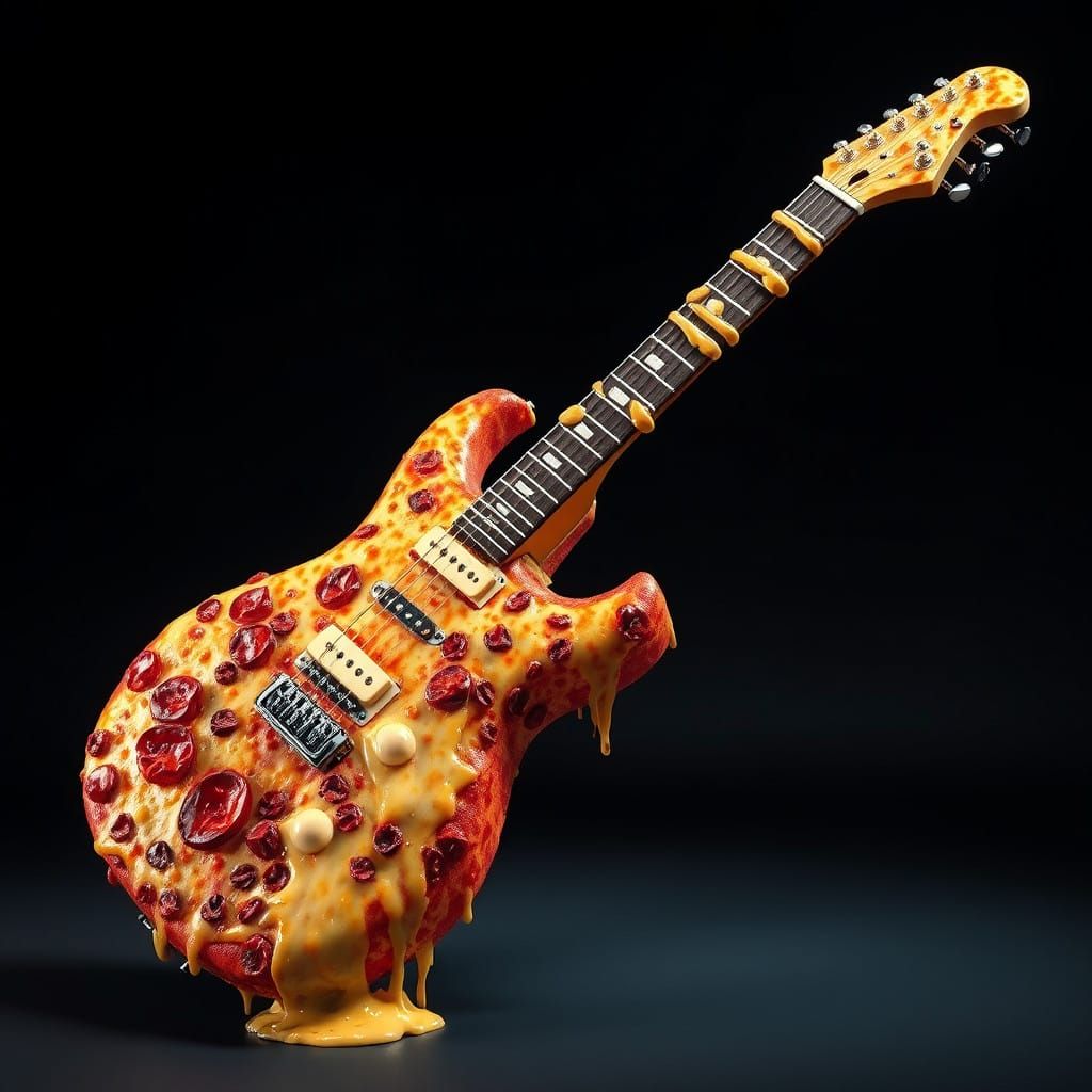 Gourmet Guitar in Melted Pizza Style
