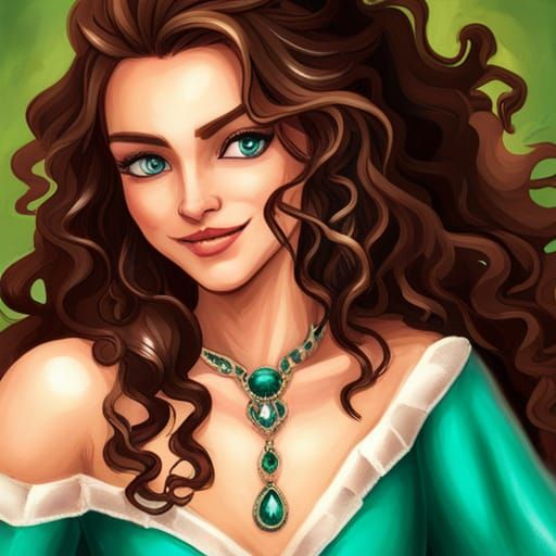 Beautiful Princess Petting a Tiger: Detailed Portrait