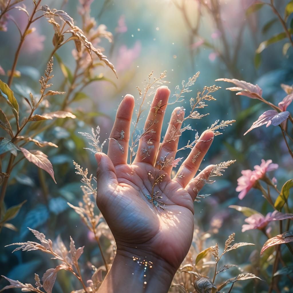 Ethereal Grain of Sand in Fantasy Garden