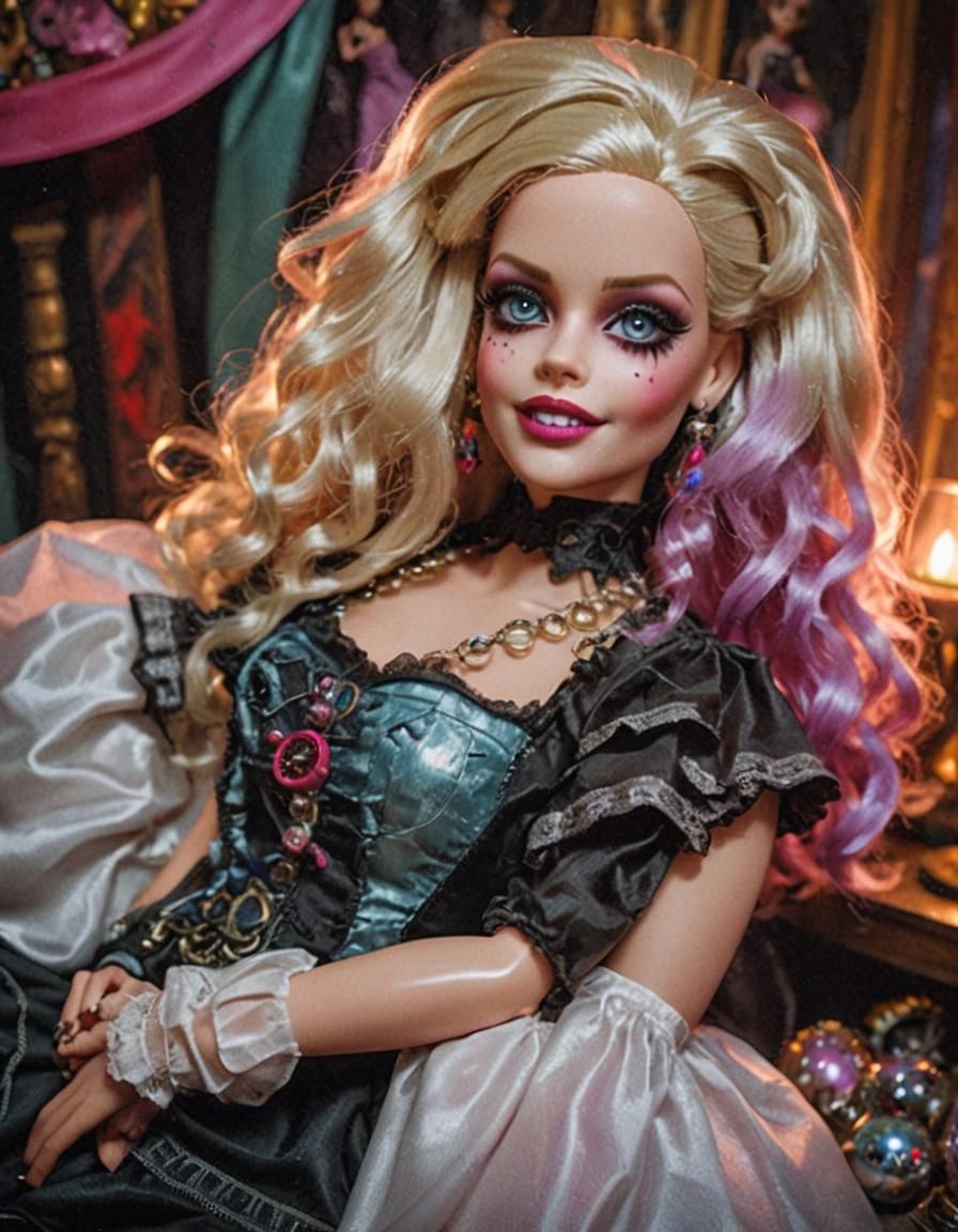 Gothic Punk Barbie with Victorian Dress