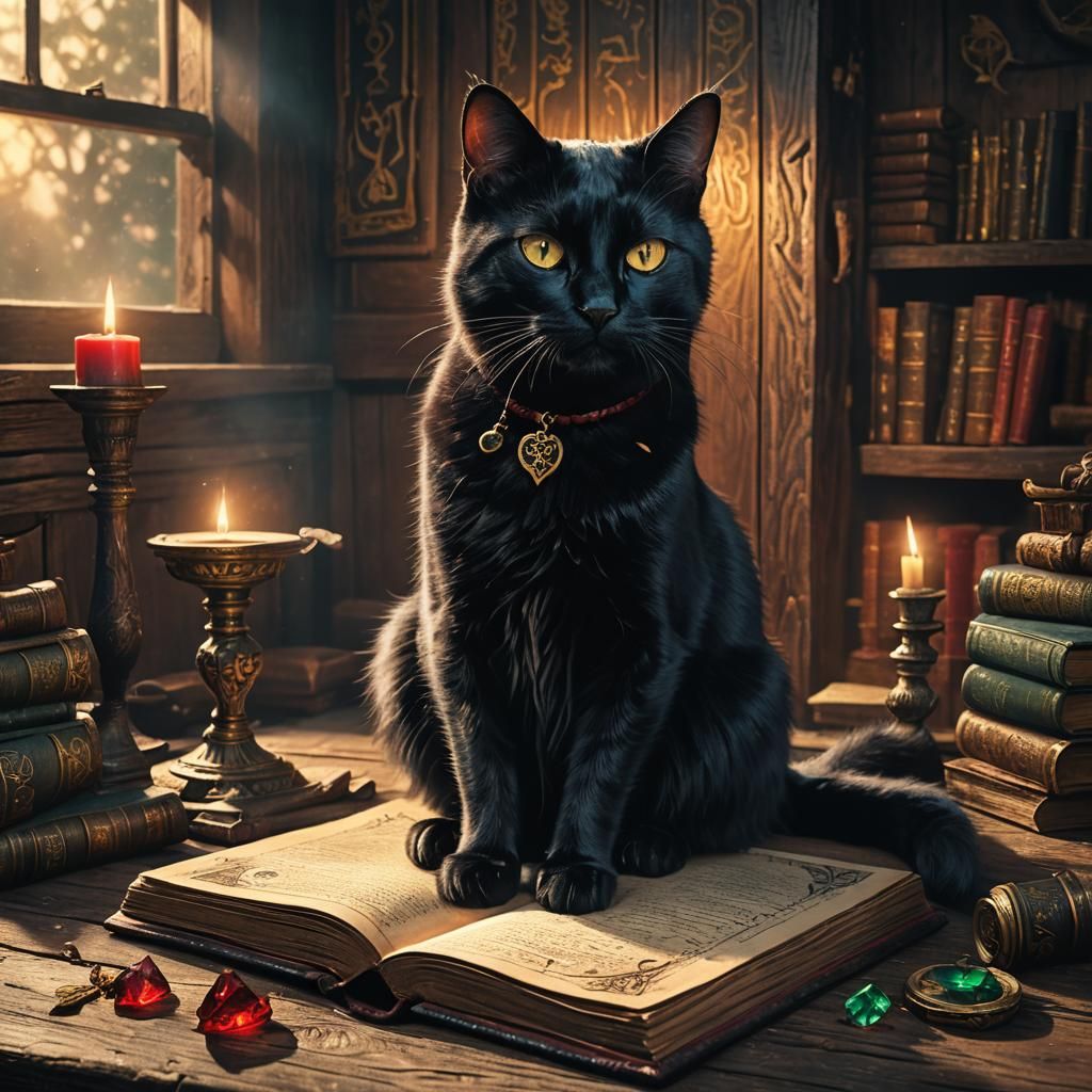 Mystical Black Cat Concept Art