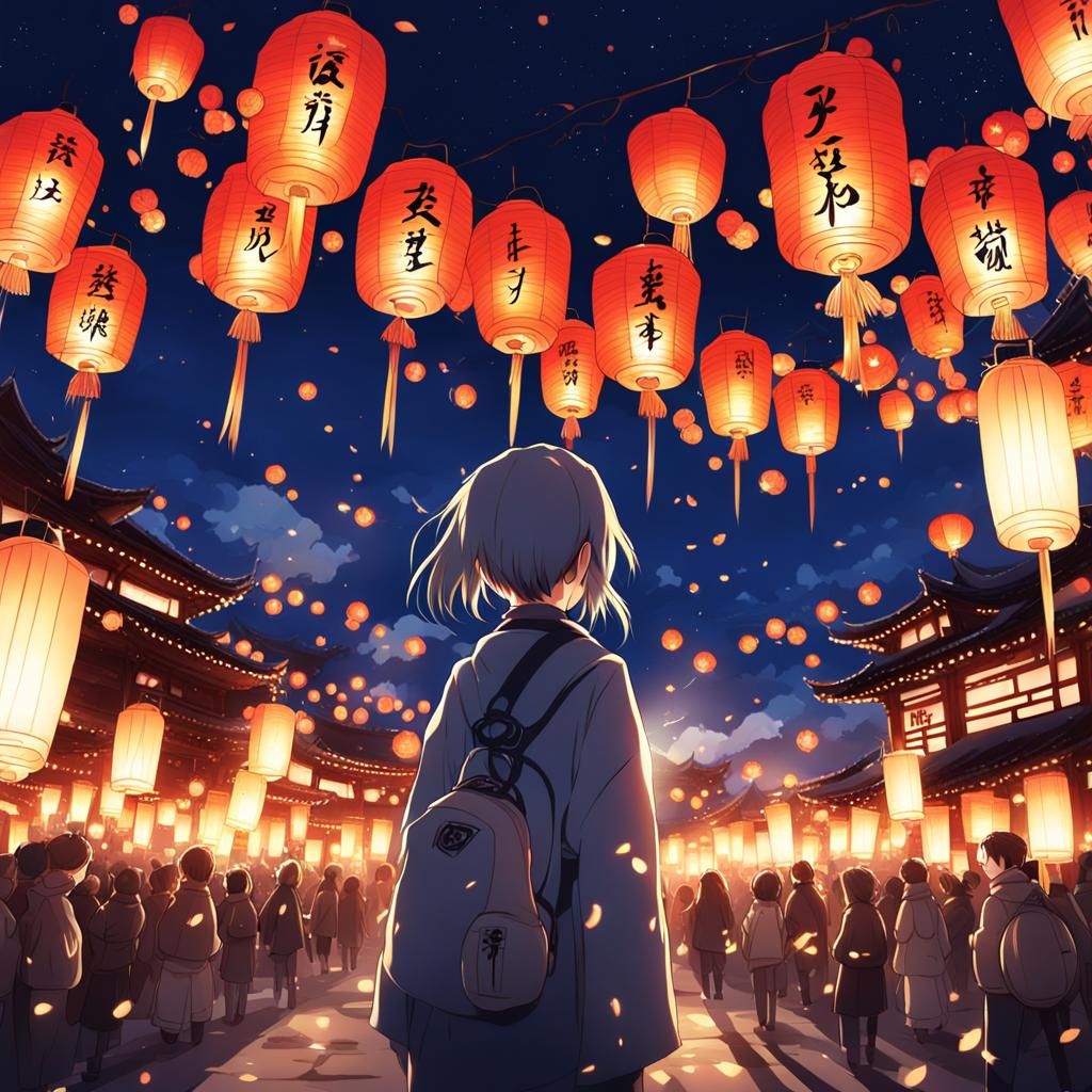 Anime Style Lantern Festival