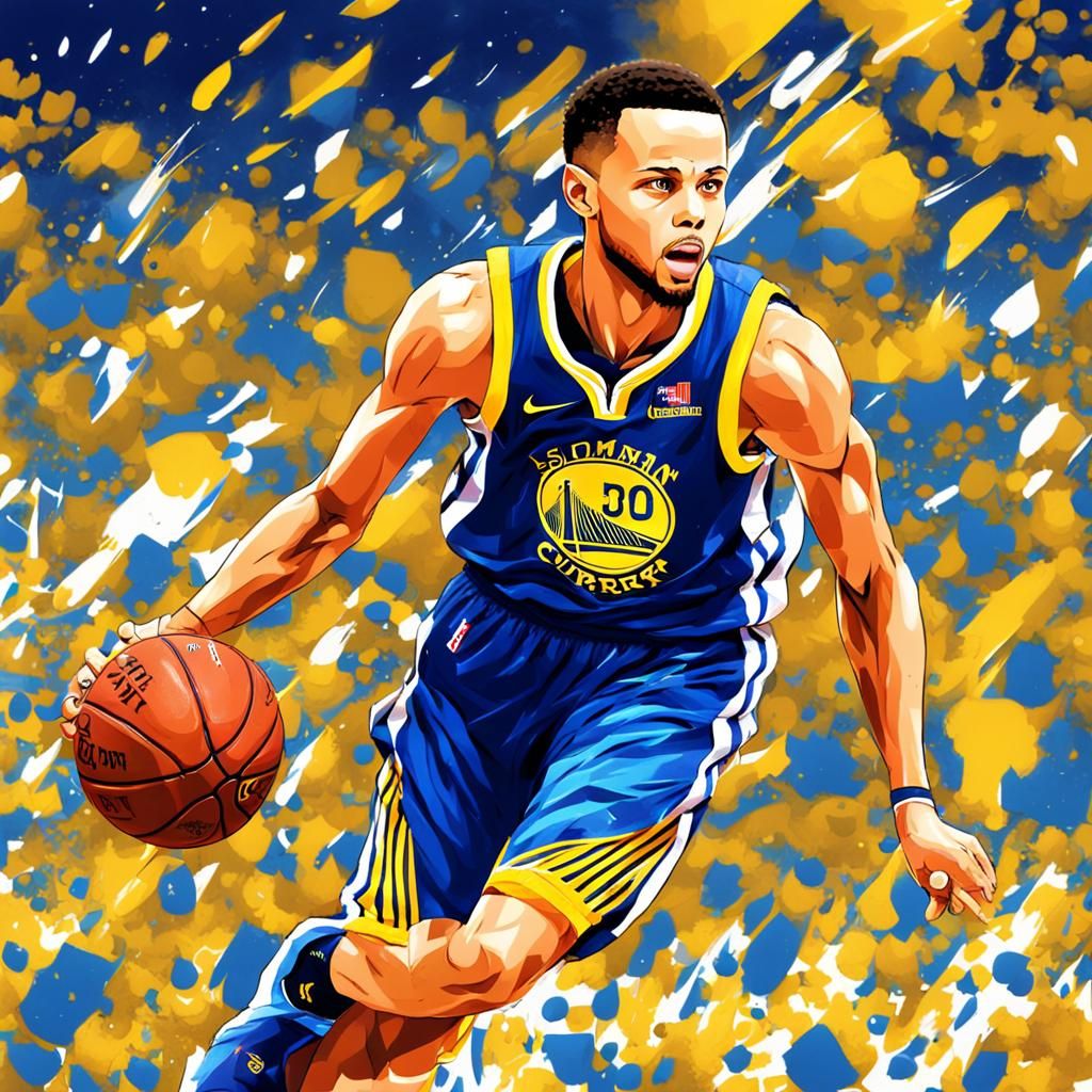 Stephen Curry in Anime Style
