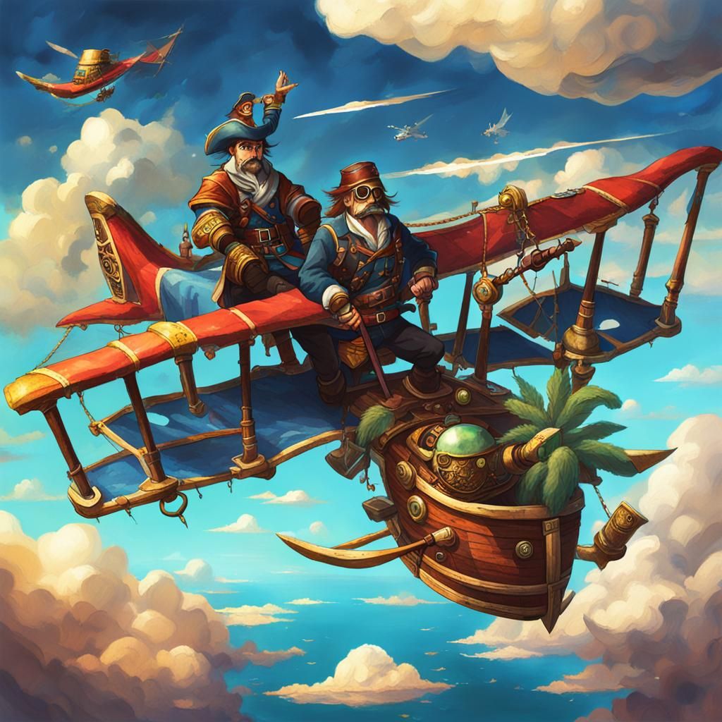 Whimsical Sky Pirate Adventure