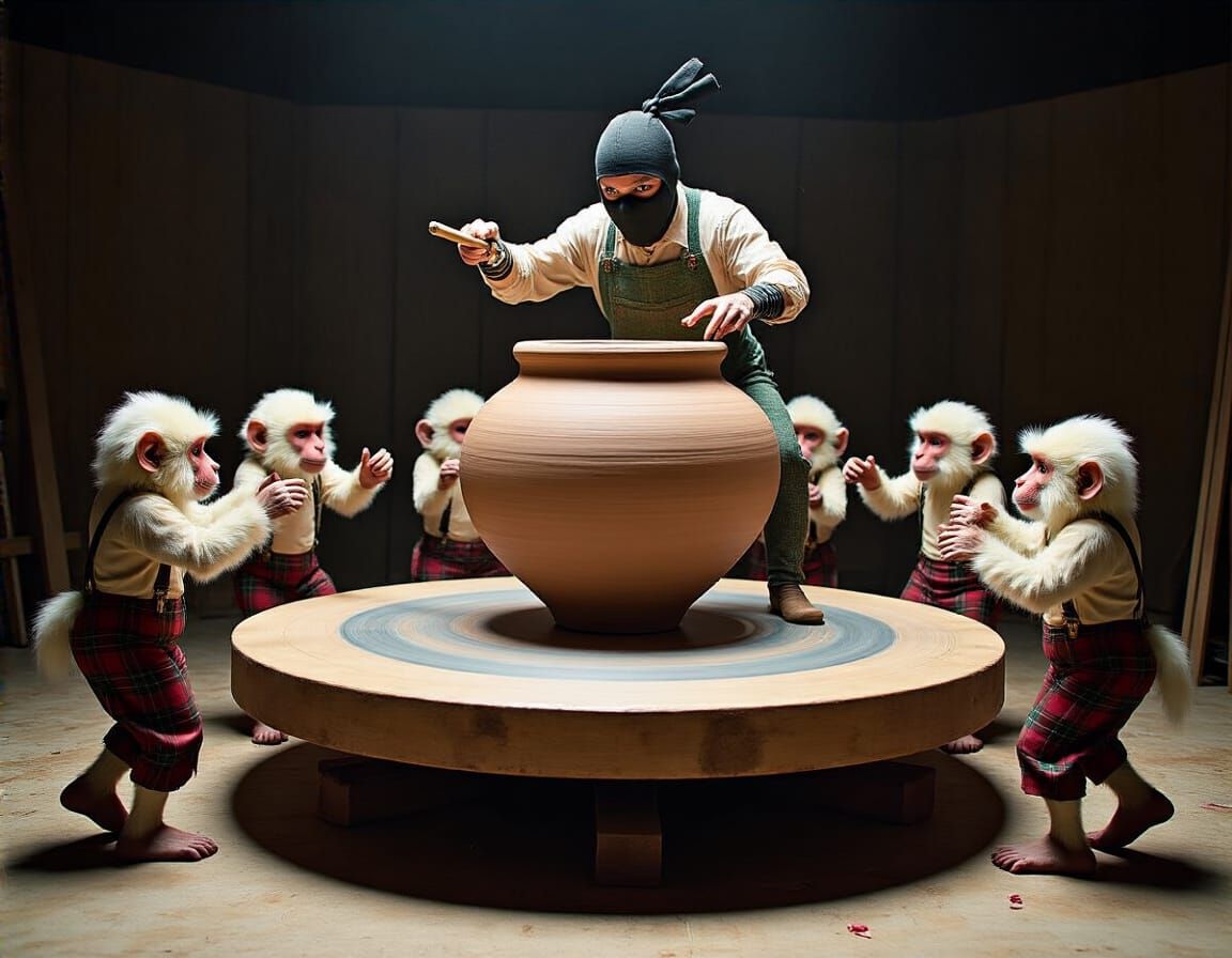 Timeworn Performance Pottery Featuring Glitterninja & Monkeys