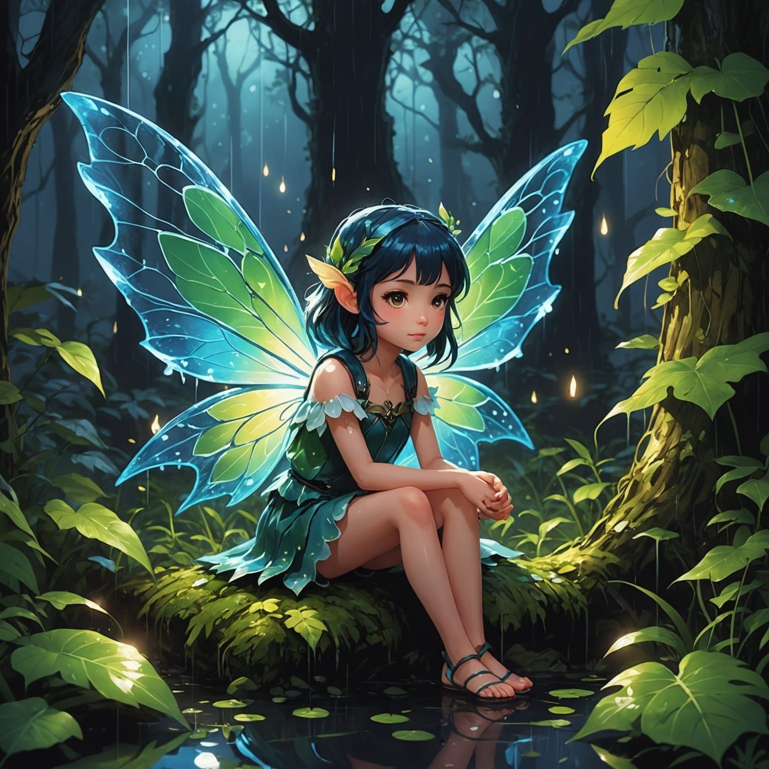 Enchanted Fairy Under Leaf: Anime Key Visual