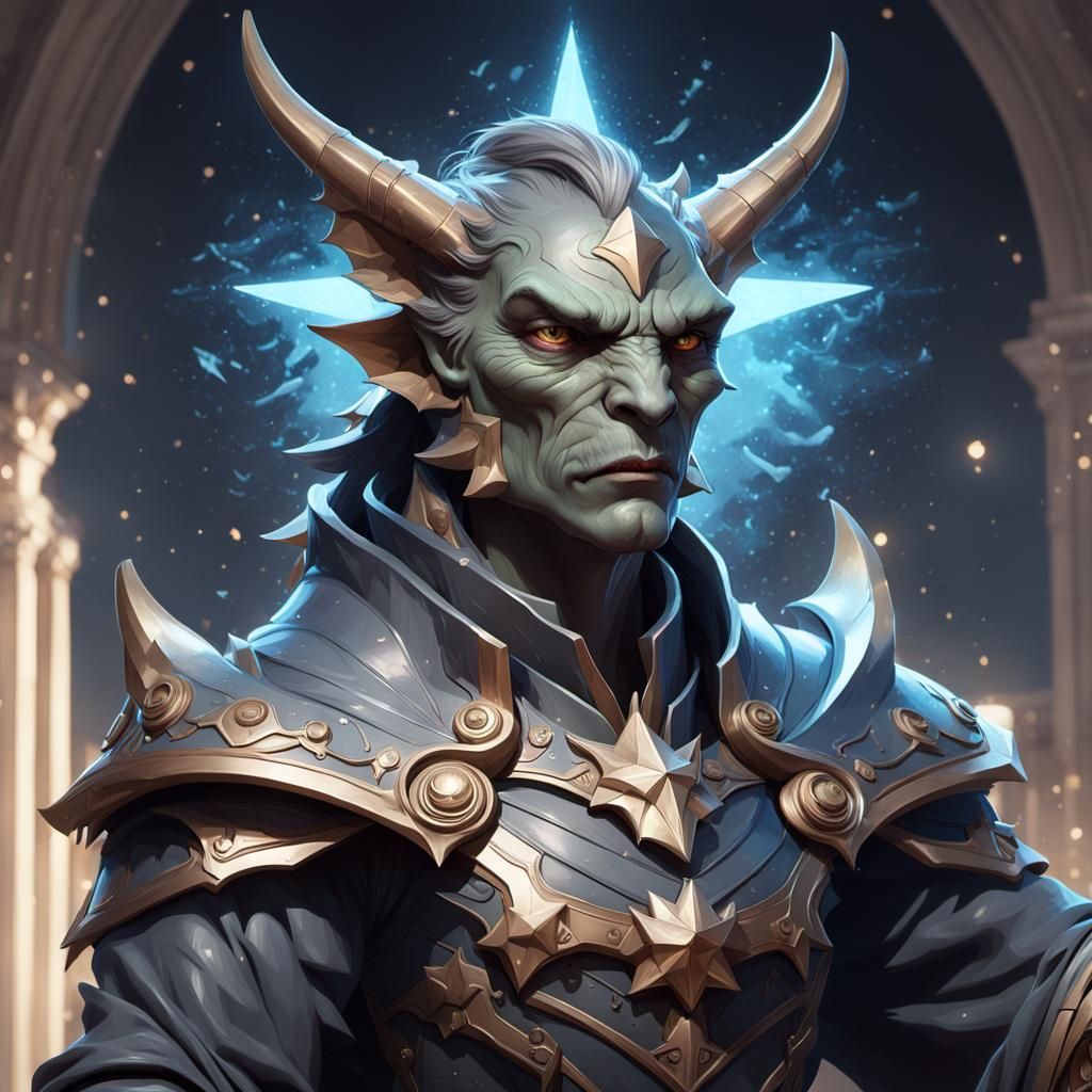 Hyperdetailed Star Gargoyle Portrait in Unreal Engine