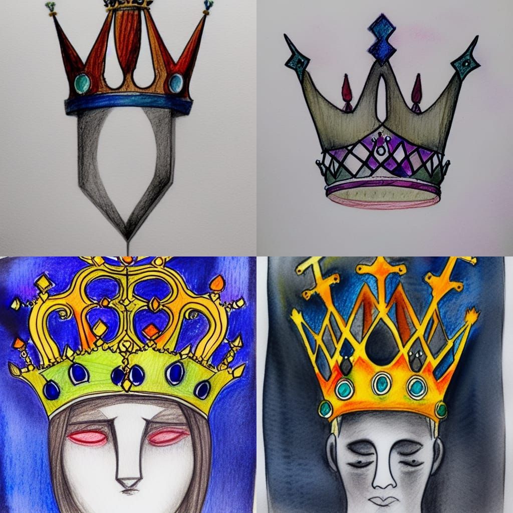 Crown Symbolizing Mental Health, Expressive Figuration