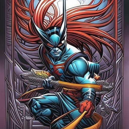 Superhero Cat in Comic Book Art Style