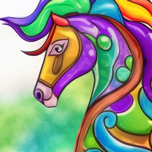 Fantasy carousel horse