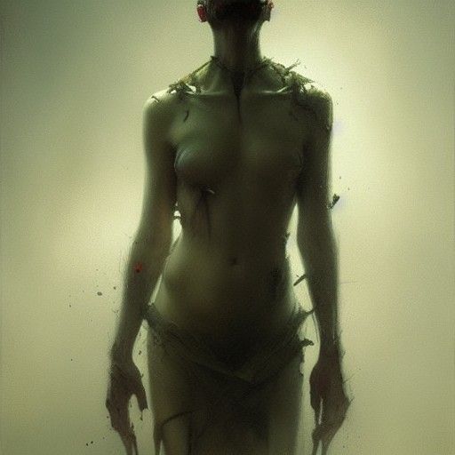 Sinister Suffering Soul in Detailed Painting