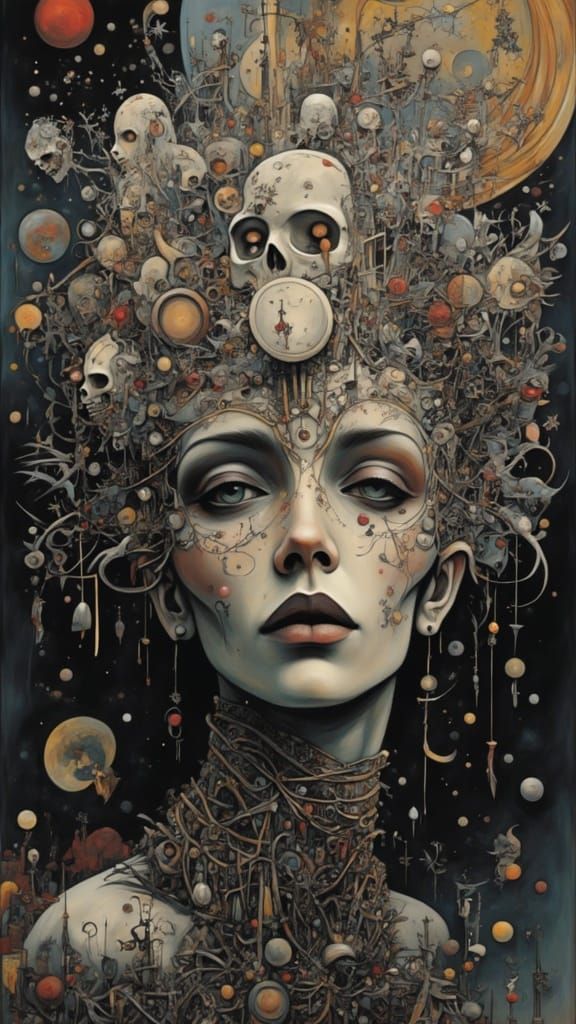 Filipino Fashion Deity with Tattoo Filigree