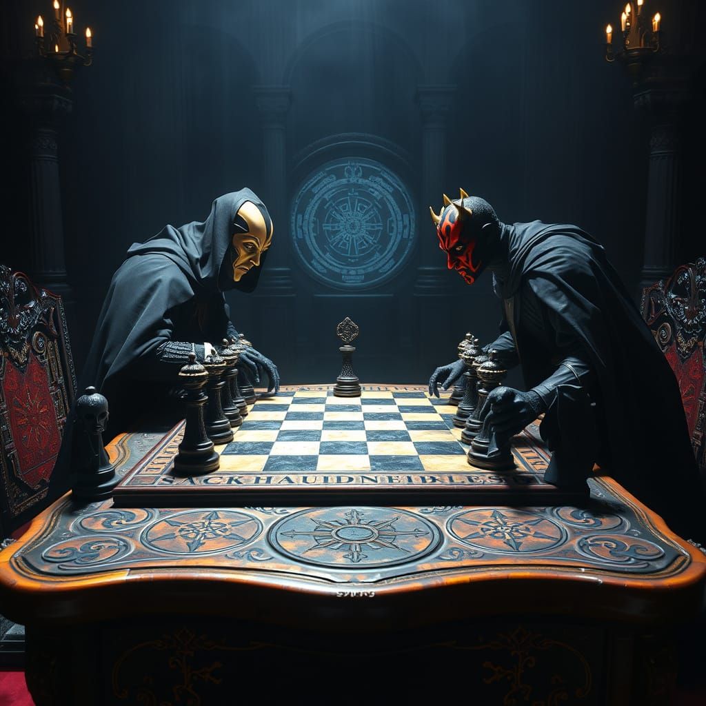 Dark Side Showdown: Sith Lords Engage in Star Wars Chess