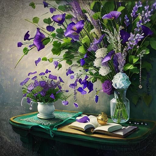 Fantastical Violet Bank Inspired by Romantic Poetry