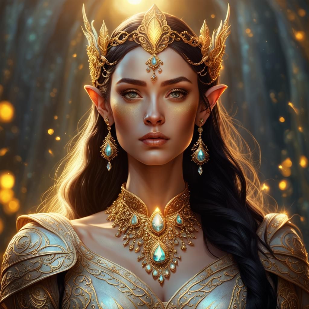 Elven Portrait: Arwen in Golden Light