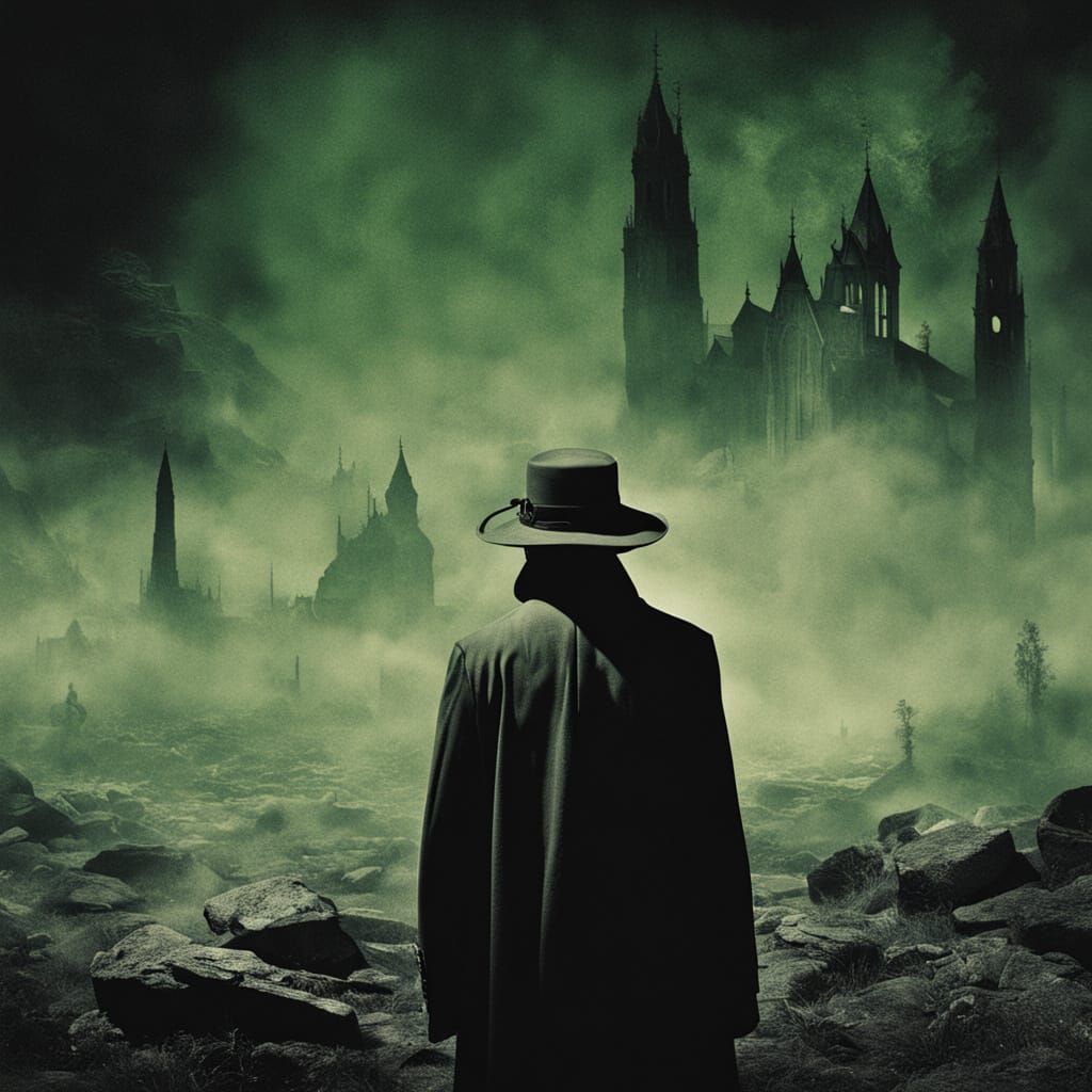 Dark Fantasy Film Poster in Salvador Dali Style