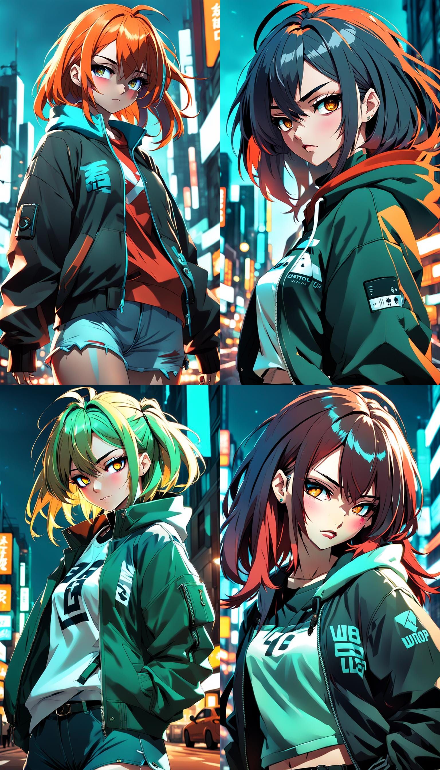 Anime Girl in Urbancore Style Manga Cover