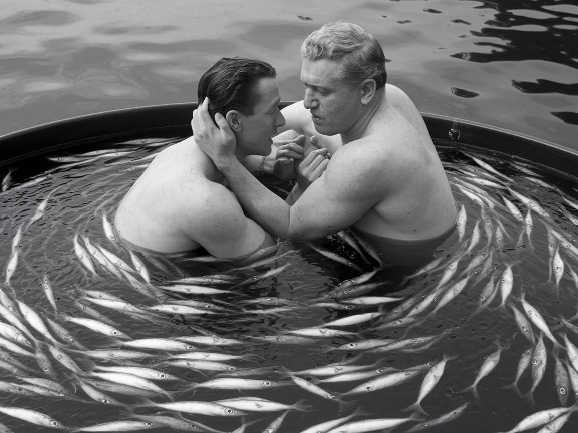 Smelt Carnival Wrestling Match in Marinette, Wisconsin (1939...