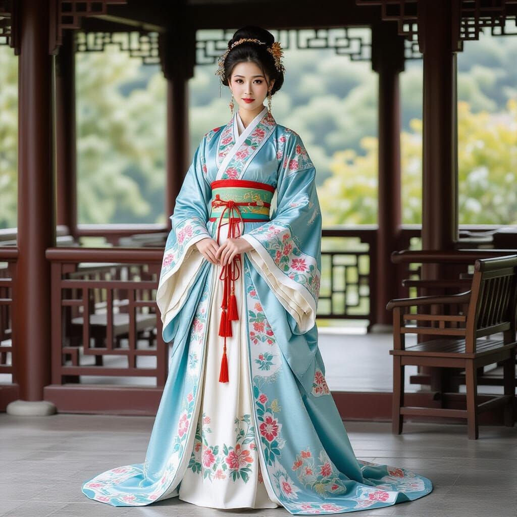 Enticing Woman in 16th Century Chinese Gown