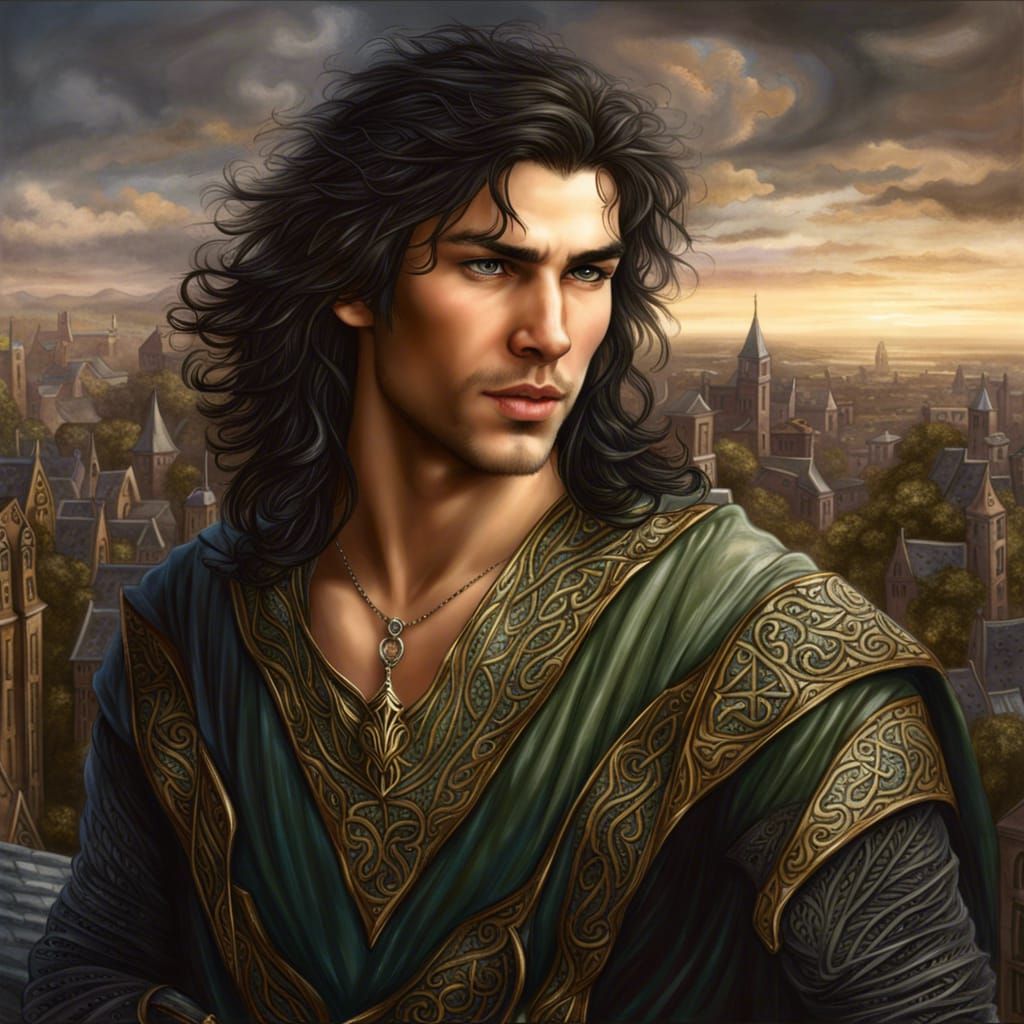 Elven Rogue Portrait in Ornate Detail